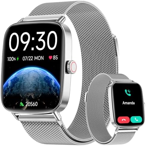 Tensky Smart Watch for Women, 1.85" HD AMOLED Fitness Tracker (Answer/Call) with 24/7 Heart Rate/Sleep/SpO2 Monitor for iPhone & Android, 120+ Sports Modes Smartwatch with IP68 Waterproof by Tensky