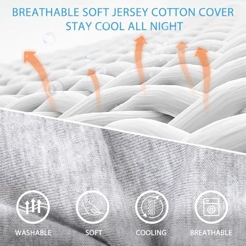 Chilling Home Pregnancy Pillow, 55in Pregnancy Pillows for Sleeping, U Shape Body Pillows for Adults, Maternity Pillow for Pregnant Women, with Grey Jersey Cotton Removable Cover - Image 3