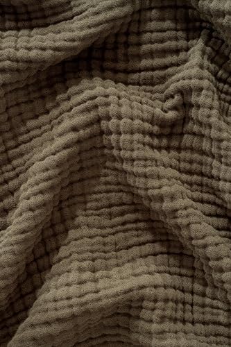Muslin Blanket - Pure 100% Turkish Cotton Airy Soft Light Versatile Gauze Throw Blanket for Bed, Couch, Sofa (Khaki Green, King Size (95" x 110" inch)) - Image 6