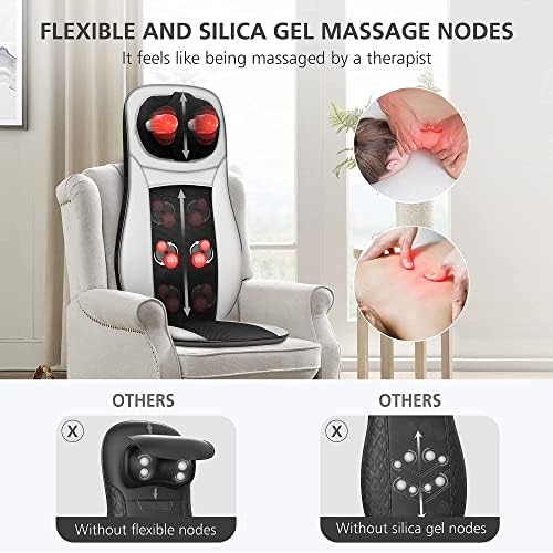 Snailax Back Massager with Heat, Adjustable Shiatsu Neck Massage Chair Pad - Image 5
