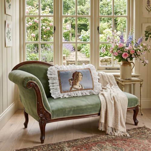 patdrea Designer French Velvet Throw Pillow Cover,12"x20"-Botticelli A - Image 7