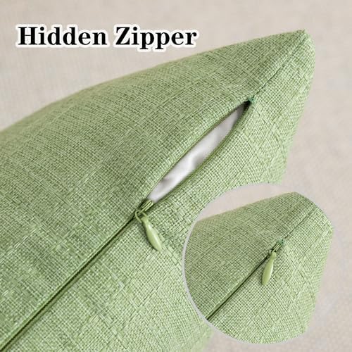 Kevin Textile Outdoor Waterproof 20”x20” Pillow Covers 2 Pack, Sage Green - Image 3