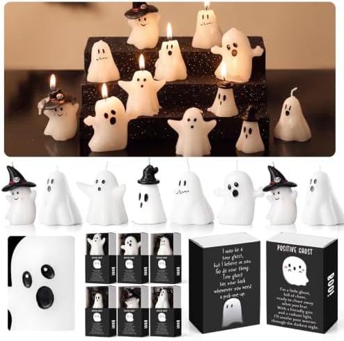 Lyrow 24 Sets Halloween Party Favors for Adults Positive Ghost Candle by Lyrow