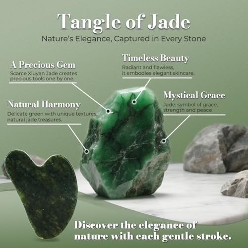 Gua Sha Facial Tools - Natural Jade Stone Guasha Tool for Face & Body,Massage Stick for Jawline Sculpting, Puffiness Reducing, Skin Care Gift, Anti-Aging Beauty Tool - Image 3
