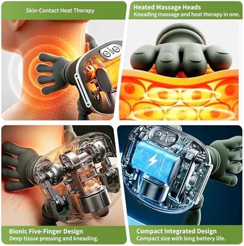 Neck and Shoulder Massager with Heat, 4D Shiatsu Deep Tissue - Image 5