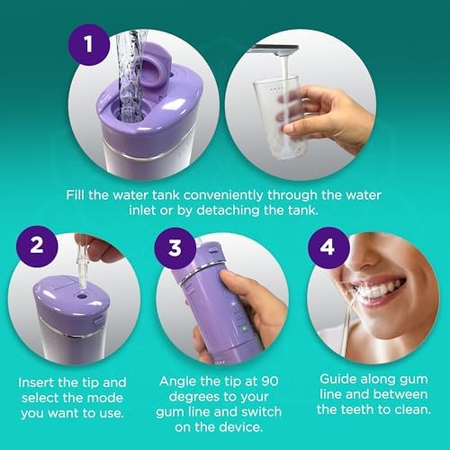 GuruNanda Portable Water Flosser Cordless, Sensitive Gums Friendly, 1ct - Image 6
