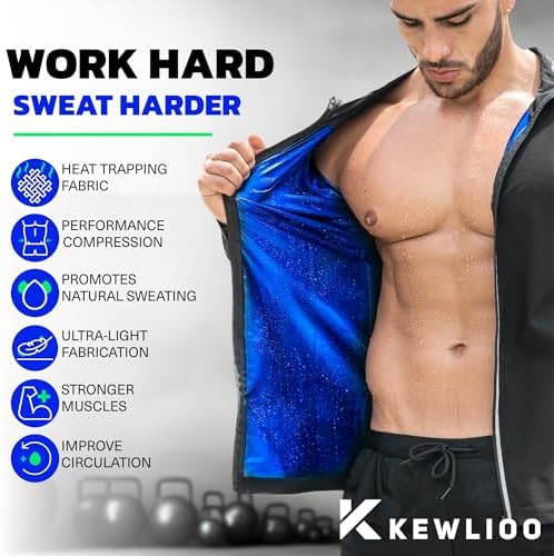 Kewlioo Pro Men's Heat Trapping Sauna Suit For Men, Sauna Long Sleeve Sauna Shirt for Gym, Workouts - Image 2