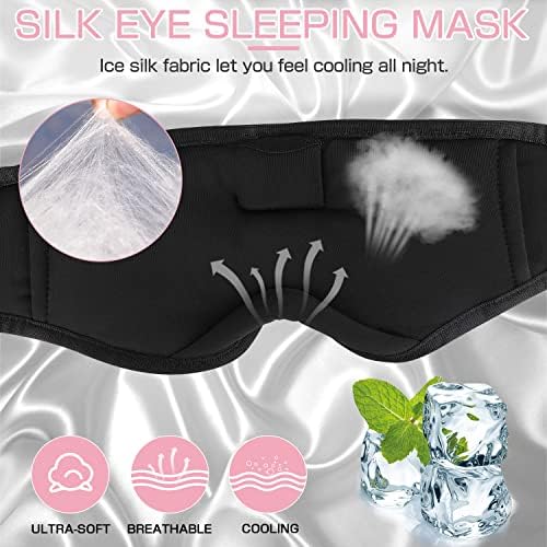Sleep Mask with Bluetooth Headphones,LC-dolida Sleep Headphones Bluetooth Sleep Mask 3D Sleeping Headphones for Side Sleepers Best Gift and Travel Essential (Classical Pink) - Image 2