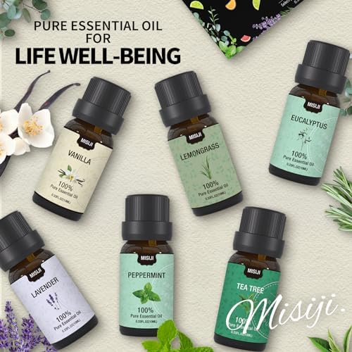 Essential Oils Set Top 6 Aromatherapy-Essential Oils for Diffuser for Home,Air Freshening Diffuser Oils Scents for Aromatherapy,Laundry,Candle&Soap Making,Humidifiers 6 X 10ML - Image 2