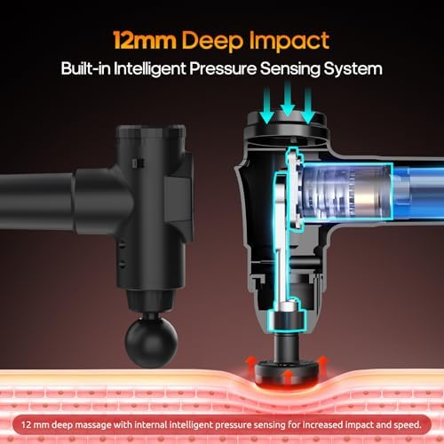 Massage Gun with Heat Massager Deep Tissue Muscle Massager Gifts for Men - Image 5