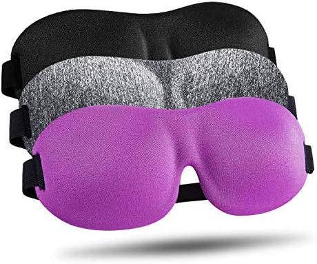 LKY DIGITAL Sleep Mask for Side Sleeper 3 Pack, Blackout 3D Eye Mask by LKYDIGITAL