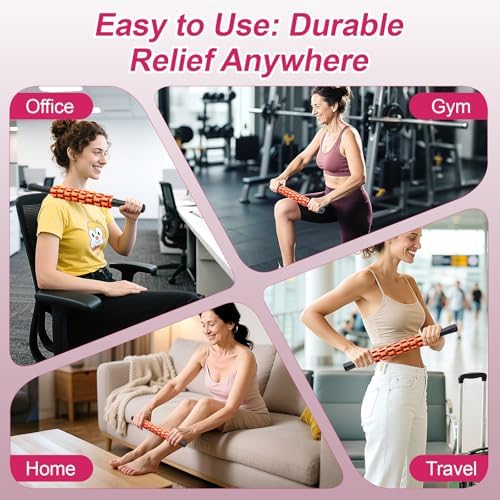 ZanLLW Muscle Roller Stick, Muscle Roller, Liposuction Massage Roller for Lymphatic Drainage, Massager Stick for Relief Muscle Soreness, Trigger Points, Help Exercise Runner Legs, Back Recovery - Image 5