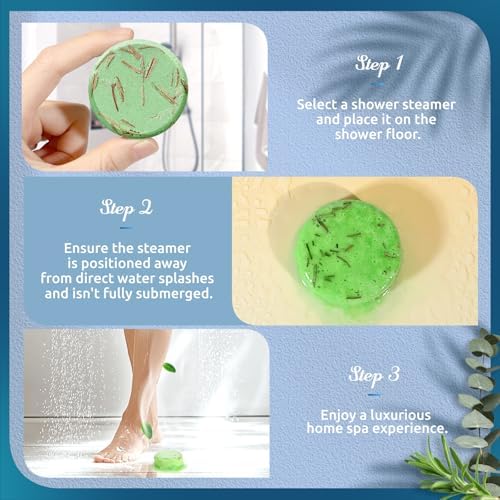 Shower Steamers Aromatherapy - 8 Pack Shower Bombs with Natural Essential Oils, Birthday Gifts for Women Self Care Relaxation Home SPA Stress Relief Eucalyptus for Shower, Gifts for Women Her Mom - Image 6