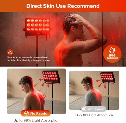 SANSI Red Light Therapy for Body Face, Waterproof for Shower, 55in Stand - Image 4