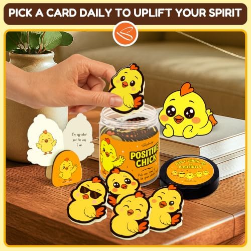 STOFINITY Positive Chicken Affirmation Jar, 60 Encouragement Cards - Image 4