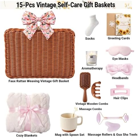 Birthday Gifts for Women 15-Pc Spa Gift Basket Package (Pink) - Image 2