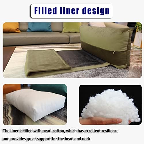 Non-Slip Head Pillow for Recliners - Neck Support Cushion with Velvet Cover for Pain Relief at Home, Office and Travel (Camel) - Image 5