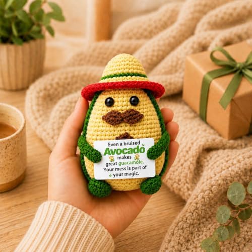 Positive Crochet Avocado Handmade Avocado Gifts for Women Men - Image 5