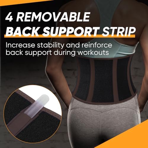 APEXUP Waist Trainer for Women Lower Belly Fat, Men Sweat Band, Stomach Wrap, Waist Trimmer with Removable Lumbar Support - Image 3