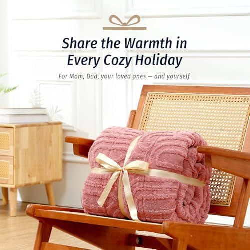 Wemore Soft Weighted Blanket for Adults 60" x 80" 15 lbs Queen Apricot Pink - Image 6