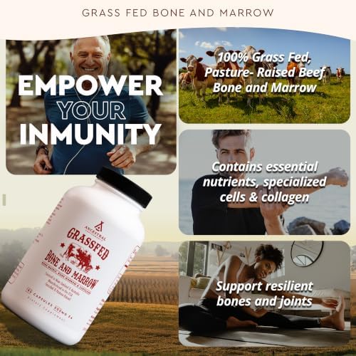 Ancestral Supplements Grass Fed Beef Bone and Marrow Supplement, 180 Ct - Image 3