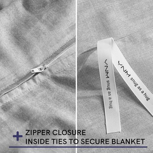 YnM Cooling Duvet Cover for Weighted Blankets (Gradient Dark Grey, 60''x80'') - Image 3