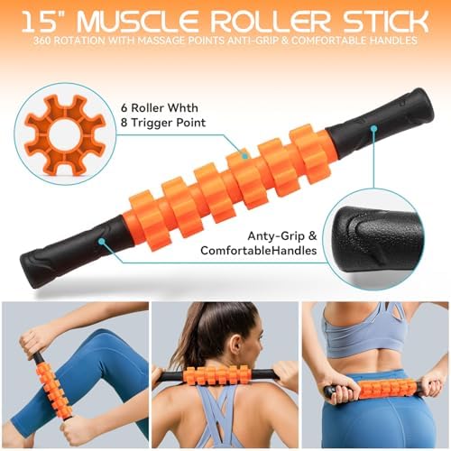 Krightlink 5-in-1 18" Foam Roller Set for Deep Muscle Massage - Image 3