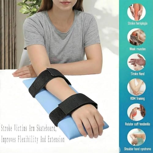 Desktop Rehab Skateboard, Arm Rehabilitation Exercise Assisting Equipment 360° Roating Wheels Rehabilitation Trainer for Stroke Hemiplegia Nerve Injury - Image 6