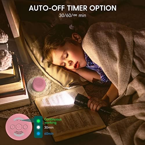 Babelio White Noise Sound Machine for Adults Kids Baby, Mini, 15 Non-looping Sounds, Timer, Memory Function, Easy to Pocket and Travel Pink - Image 6