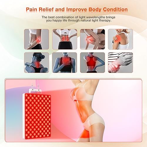 Red Light Therapy with Timing and 180° Adjustable Stand, Deep 660/850nm Near Infrared& Red Light Therapy Panel for Face Body, Skin Care, Home LED Therapy Lamp for Pain Relief of Muscles Joints,234LEDs - Image 5
