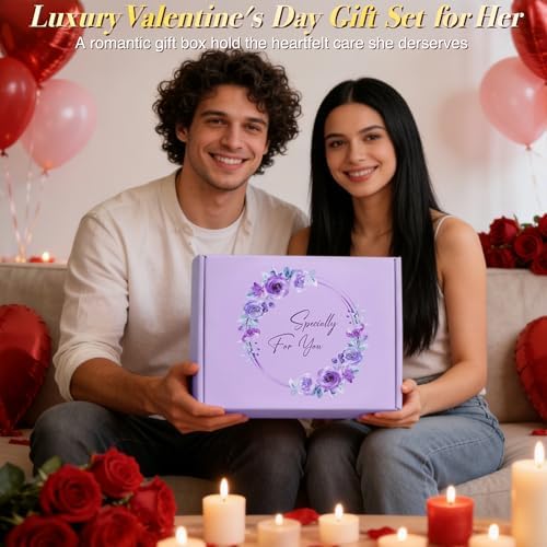 Birthday Gifts for Women Friendship, Lavender Relaxing Spa Gifts Basket for Women, Self Care Thank You Gift Bath Set Mothers Day Gifts for Mom Her Friends Wife Sister Coworker Nurse Teacher - Image 2
