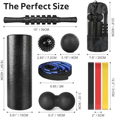 7 in1 Foam Roller Set for Deep Tissue Muscle Massager - Back Roller - Image 2