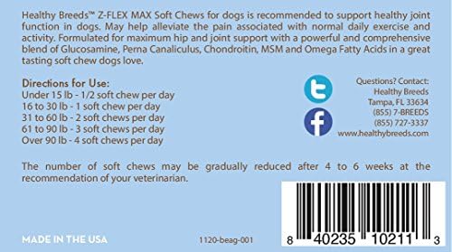 Healthy Breeds Beagle Z-Flex Max Hip and Joint Soft Chews 50 Count - Image 4
