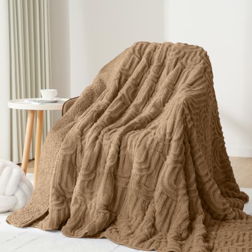 Drewin Weighted Blanket Queen Size 15lbs for Adults,Brown,60 x 80 inches by Home