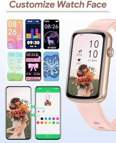 Fitness Tracker, Fitness Watches for Women Men with Heart Rate Monitor Blood Oxygen Sleep Tracker Pedometer, 1.47" Smart Watch Step Calorie Counter for Android iOS IP68 Waterproof - Image 2