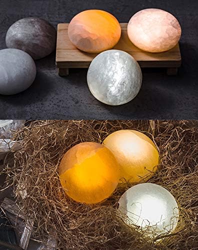 MIYA LIFE Selenite Lamp Hand Carved Stone Lamp Rechargeable Taplights Selenite Crystal Light with Dimmer (White/Warm/Yellow) for Bedroom Healing Natural Crystal Light (1 Piece, Round Taplight) - Image 5
