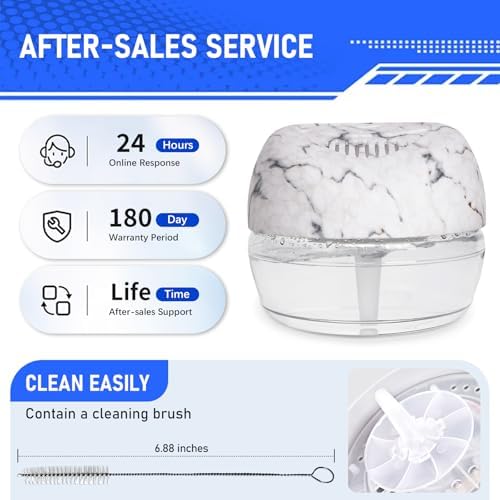 Purifier Air Washer, Air Fresher Aroma Diffuser for Home, Office, Air Purifier with Night Light (Marbling) - Image 6