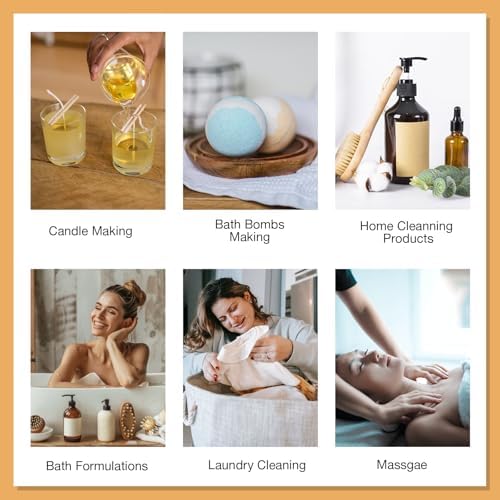 Essential Oils for Diffuser for Home, Top 5 Aromatherapy Oils,Candle&Soap Making,10ml（Orange, Lavender, Peppermint, Eucalyptus, Tea Tree） - Image 3