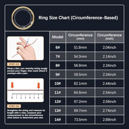 Smart Rings for Women Men, Fitness Ring with Heart Rate, Blood Oxygen, HRV, Stress, Sleep Tracker, Step Tracker, No Subscription Fee, lP68 Waterproof Smart Ring for iPhone & Android (Gold, 11#) - Image 2