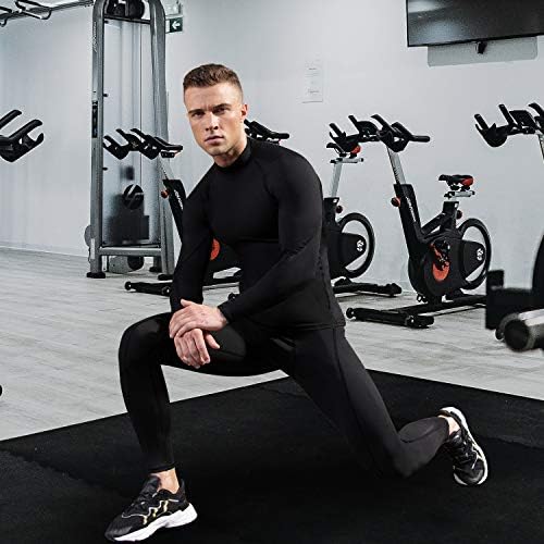 SPVISE Men's Compression Shirts Long Sleeve Mock Turtleneck Workout Tops - Image 2