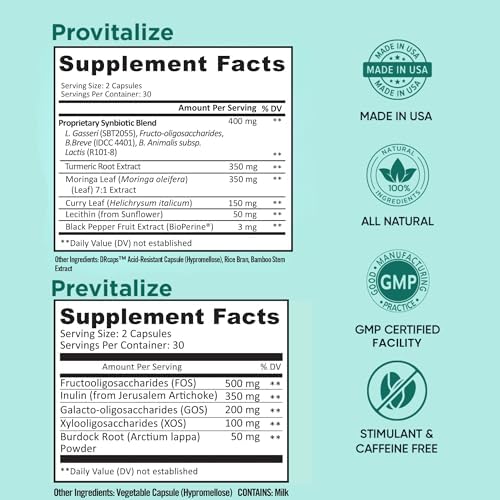 BB Company Slim Gut Bundle | Menopause Prebiotics and Probiotics for Women | Gut Vitamins for Digestive Health | Supports Joint Health & Sexy Midsection | Provitalize & Previtalize | 30 Day Supply - Image 3