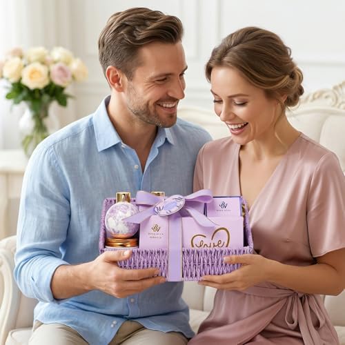 Gifts for Women, 32 Pcs Lavender Spa Gifts Basket, Hydrating Face Skin Care - Image 3