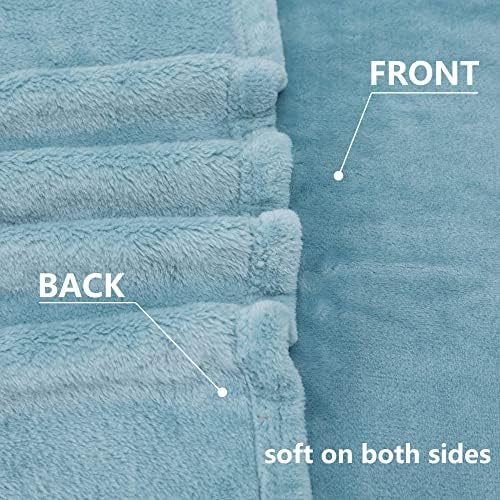 NANPIPER Fleece Blankets Super Soft Flannel Fuzzy Blanket for Bed Couch Luxury Cozy Plush Microfiber Blanket-Twin Size Light Blue - Image 3