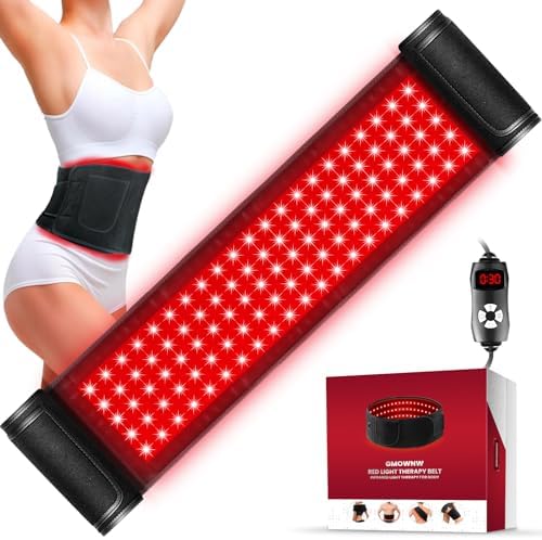Red Light Therapy for Body, Infrared Light Therapy for Belt Shoulder Waist, Upgraded 3 in 1 LED Beads, 660nm Red Light & 850nm Near Infrared Light Therapy Belt Wrap Timer Remote Control by GMOWNW