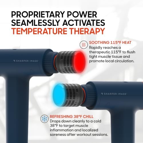Sharper Image Powerboost Versa Heat & Cold Therapy Percussion Massage Gun - Image 3