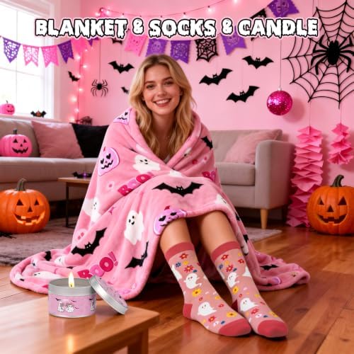 12 Pcs Halloween Boo Baskets Stuffers for Women (Pink) - Image 5
