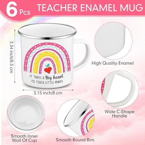 18 Pcs Teacher Christmas Appreciation Gifts Set for Women, 2026 Christmas Thank You Gifts Makeup Bags Enamel Mugs Socks Bulk Present for Teacher's Day Merry Xmas - Image 5