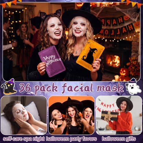 Batiyeer 36 Pcs Halloween Facial Mask Gift, Spooky Basket Stuffer for Women - Image 5