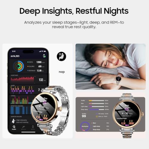 TOZO S8 AMOLED Smart Watch for Women Men, Fitness Tracker with Bluetooth Calling & Notifications, 3ATM Waterproof, Sleep & Stress Tracking, 100+ Sports Modes, 200+ Watch Faces, for Android iOS - Image 6