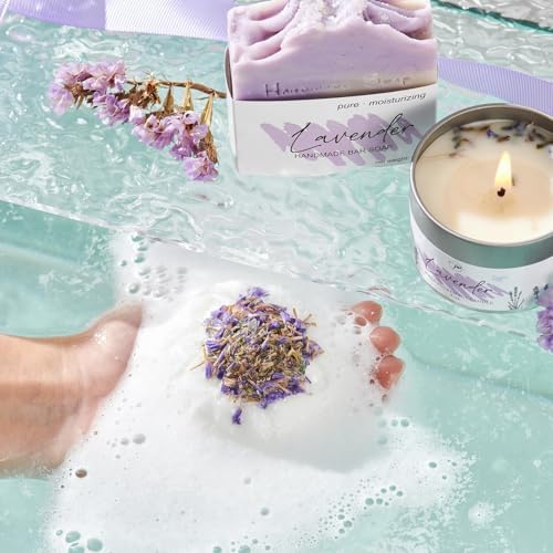 Mothers Day Gifts for Mom Spa Bath Gift Baskets Relaxing Spa Self Care for Women Her Sister Wife Bridal Shower Gifts Box Home Bath Care Package Thank You Birthday (Purple -Spa for Women) - Image 6